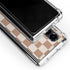 Neutral Checkered Galaxy Z Fold4 5G Clear Case